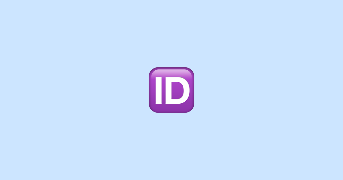 ID Button 🆔 Emoji Meaning + Copy & Paste