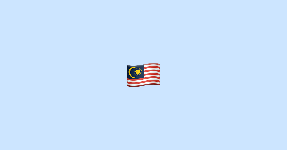 🇲🇾 flag Malaysia  Emoji Betydning