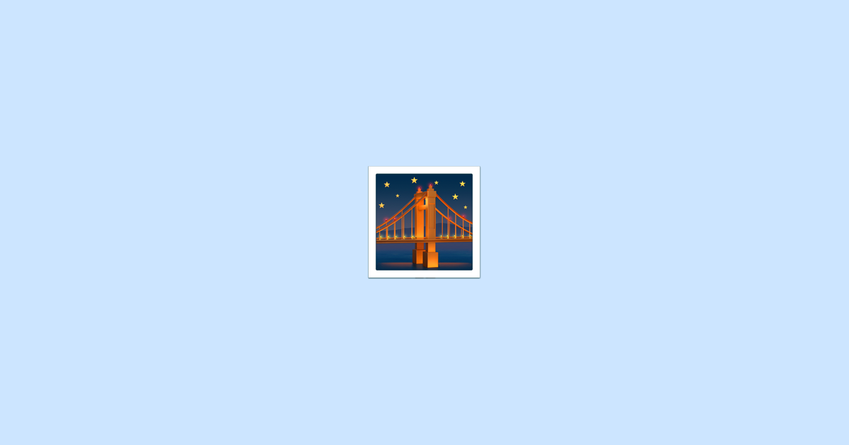 Night Bridge Emoji