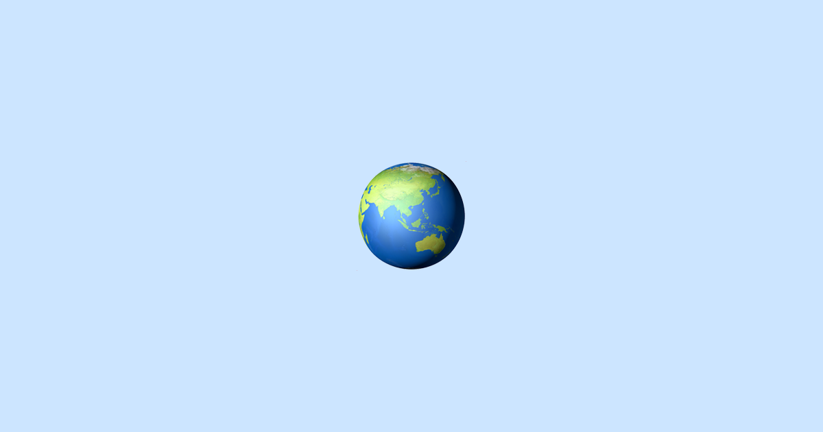 Emoji 101: 🌏 Globe Showing Asia-Australia Emoji Meaning (From Girl Or Guy  In Texting, Snapchat, Or Tiktok) - Symbol Planet