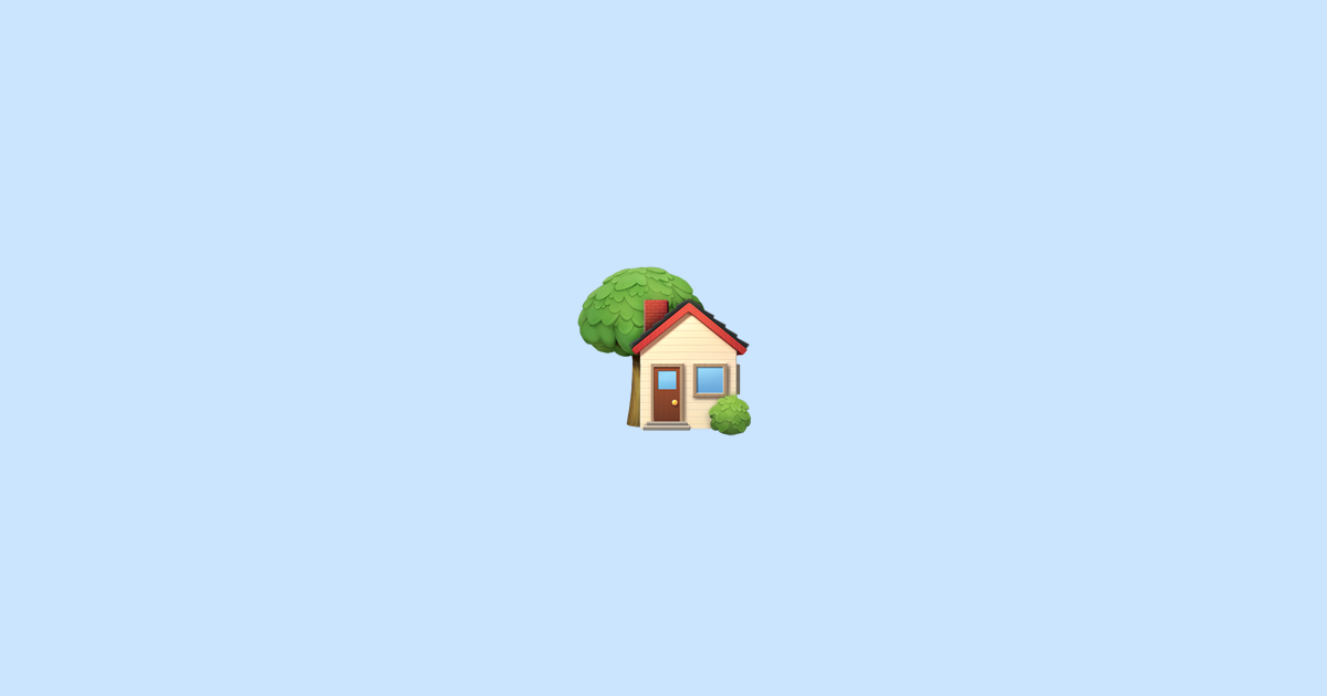 🏡 maison avec jardin Emoji Signification