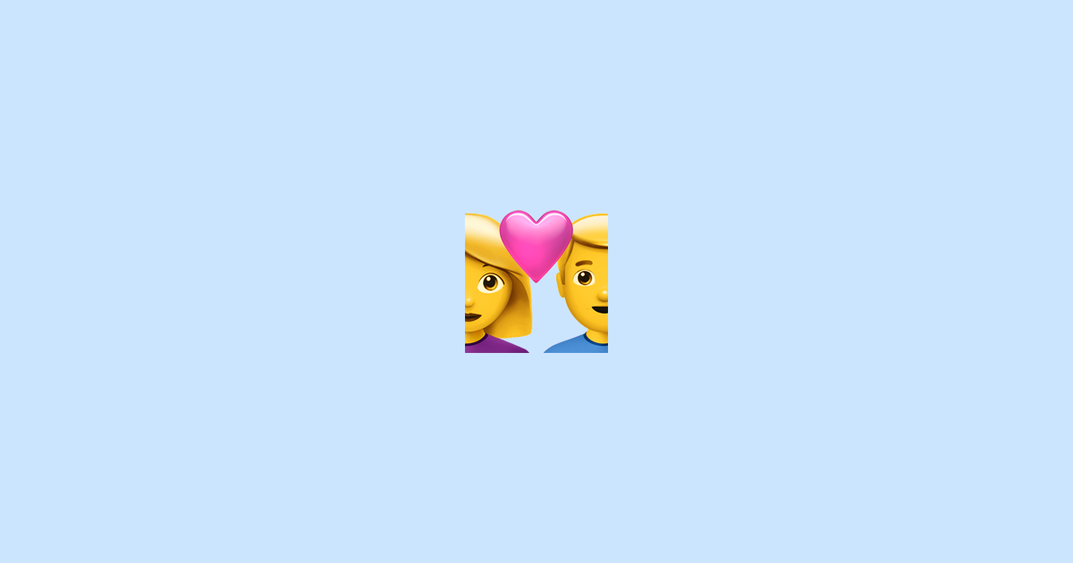 Couple With Heart: Woman, Man π©β οΈβπ¨ Emoji Meaning + Copy & Paste