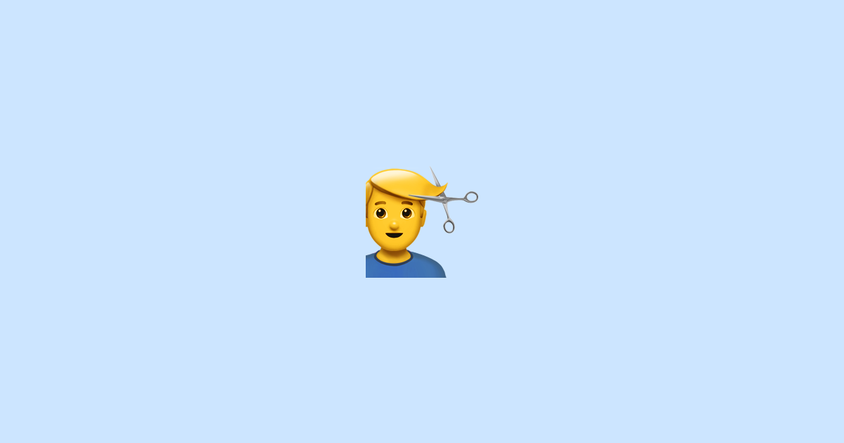 Man Getting Haircut 💇♂️ Emoji Meaning + Copy & Paste