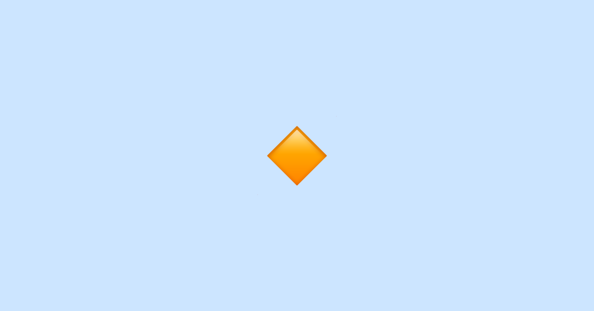 🔸 Small Orange Diamond Emoji Meaning