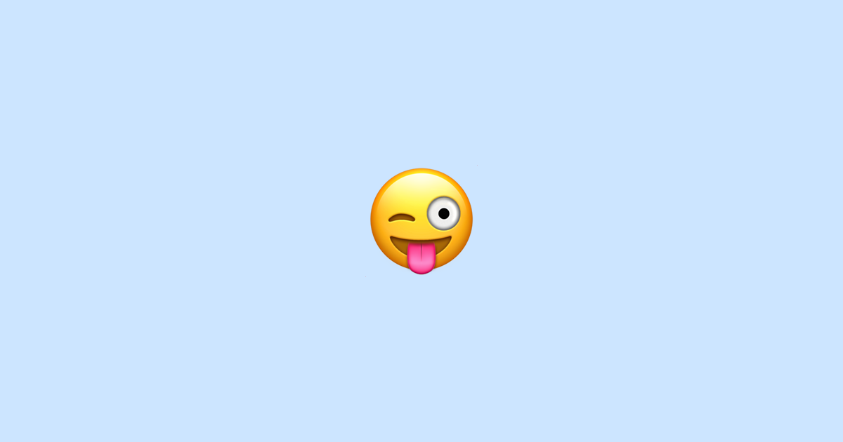 😜 față cu limba scoasă, făcând cu ochiul Emoji Înțeles