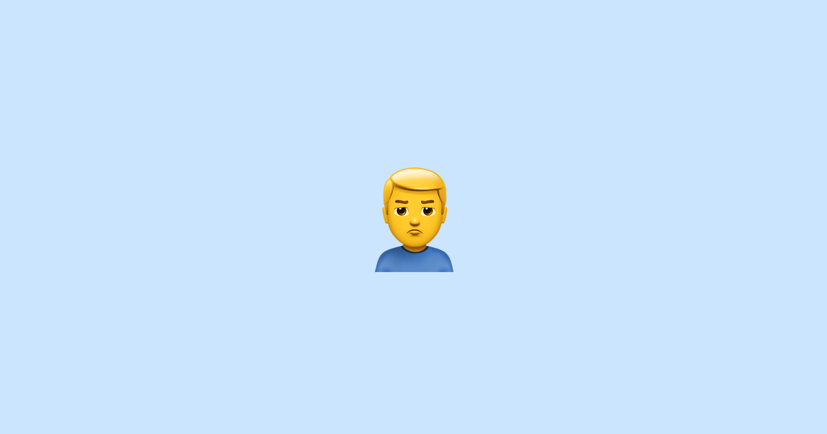 Man Pouting 🙎♂️ Emoji Meaning + Copy & Paste