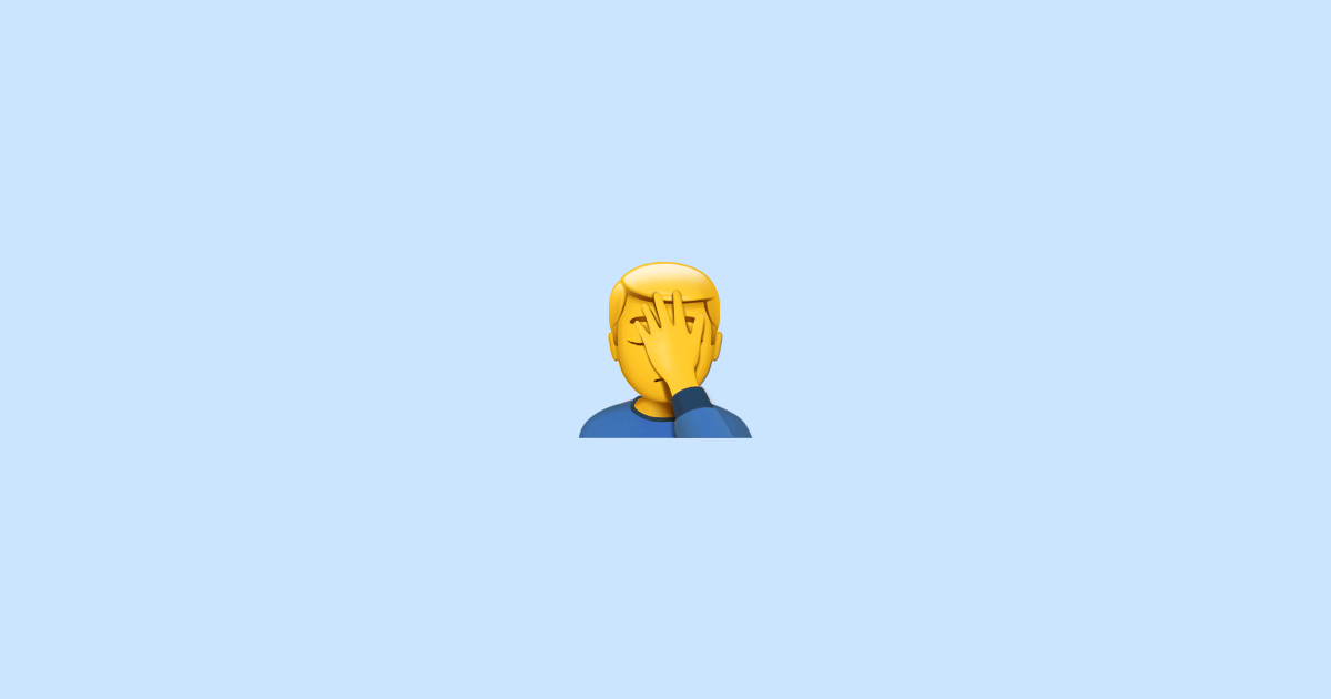 Man Facepalming 🤦♂️ Emoji Meaning + Copy & Paste