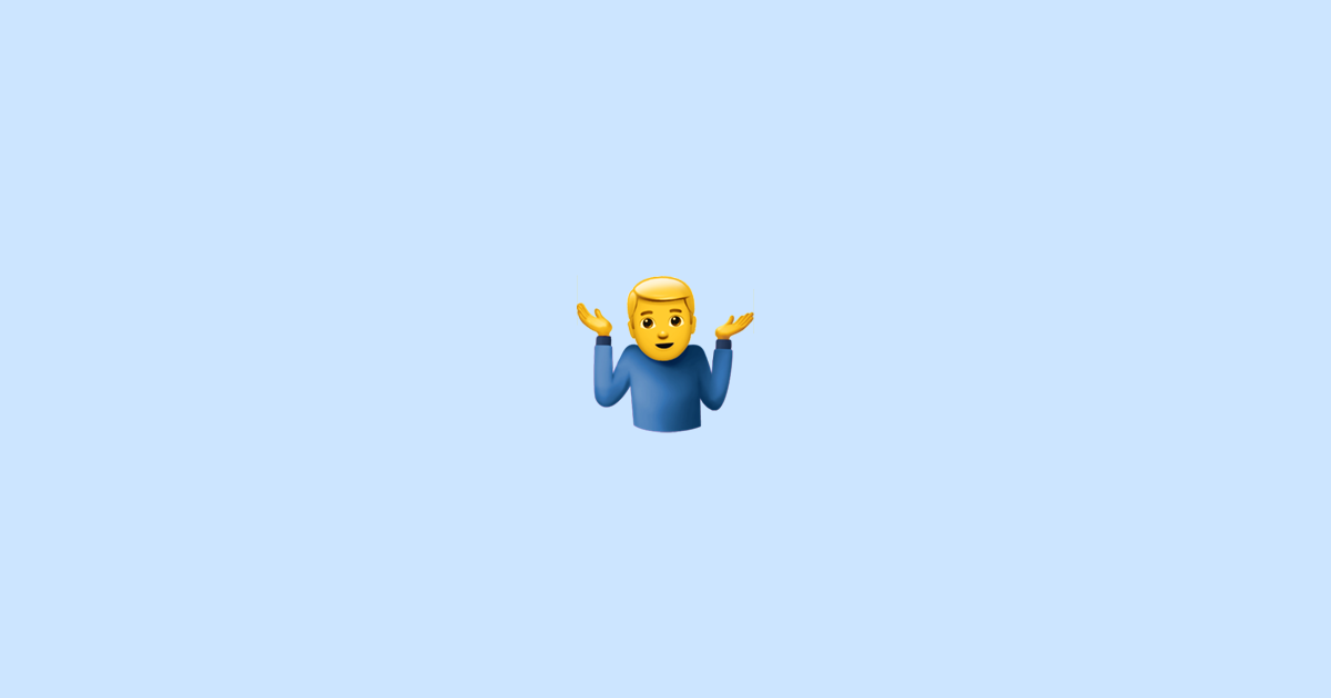 Man Shrugging 🤷♂️ Emoji Meaning + Copy & Paste