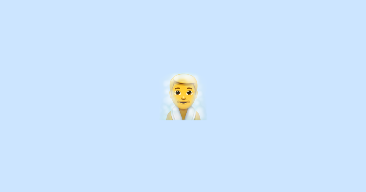 Man In Steamy Room 🧖♂️ Emoji Meaning + Copy & Paste