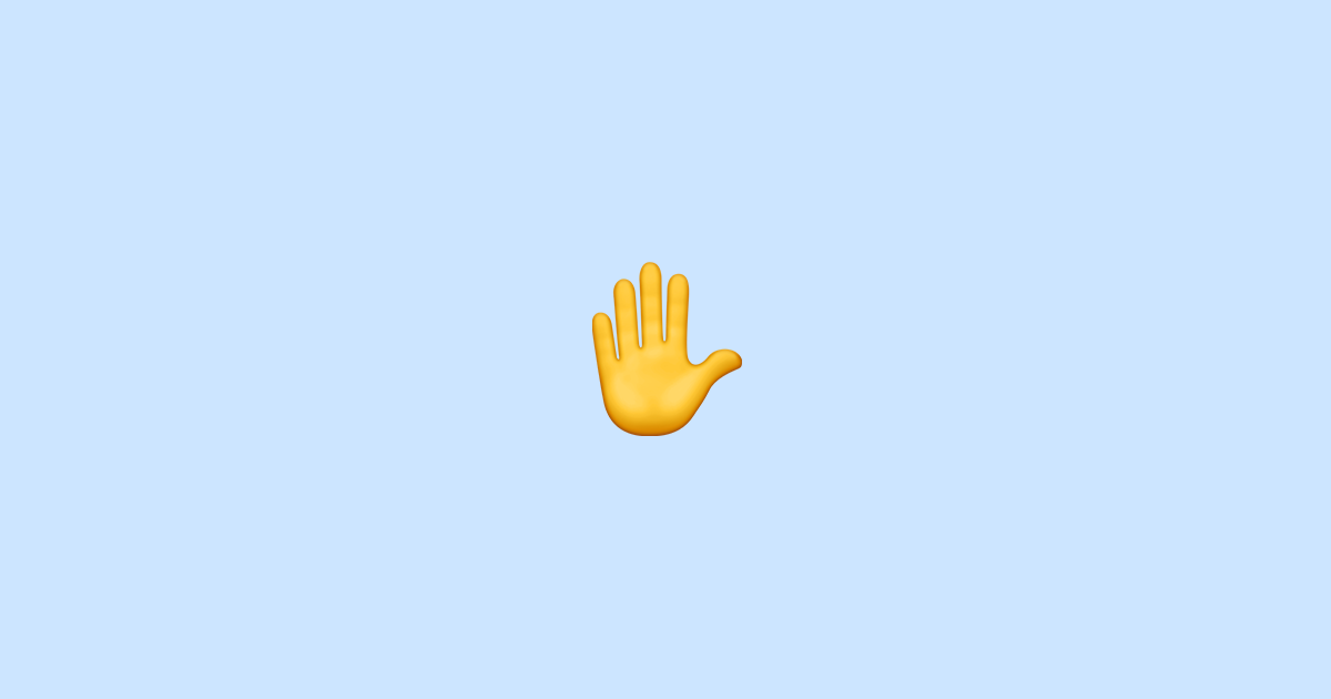 Raised Hand Emoji Meaning + Copy & Paste