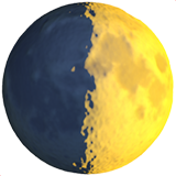 maan in eerste kwartier (Reizen & plaatsen - Lucht en weer)