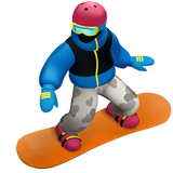 praticante de snowboard (Smileys & Pessoas - Pessoa-esporte)