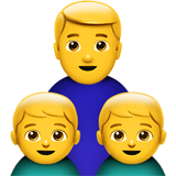 familie: bărbat, băiat, băiat (Smileys & People - Familie)