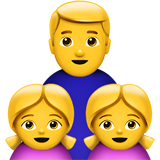 familie: mand, pige og pige (Smileys & People - Familie)