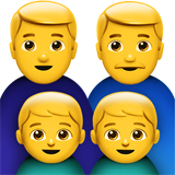 familie: bărbat, bărbat, băiat, băiat (Smileys & People - Familie)