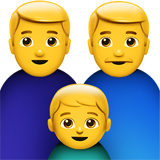 Familie: Mann, Mann und Junge (Smileys & Menschen - Familie)