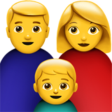 gezin: man, vrouw, jongen (Smileys en mensen - Familie)