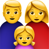 Familie: Mann, Frau und Mädchen (Smileys & Menschen - Familie)