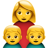 familj: kvinna, pojke, pojke (Smileys & People - Familj)