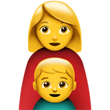 familie: femeie, băiat (Smileys & People - Familie)