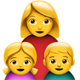 famille : femme, fille et garçon (Smileys & Personnes - Famille)