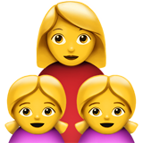 famiglia: donna, bambina e bambina (Faccine e persone - Famiglia)