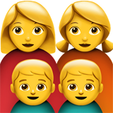 família: mulher, mulher, menino e menino (Smileys & Pessoas - FamÃ­lia)