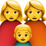 família: mulher, mulher e menino (Smileys & Pessoas - FamÃ­lia)