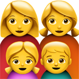 Family: Woman, Woman, Girl, Boy (Smileys & People - Family)