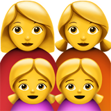 Family: Woman, Woman, Girl, Girl (Smileys & People - Family)