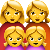 famiglia: donna, donna, bambina e bambina (Faccine e persone - Famiglia)