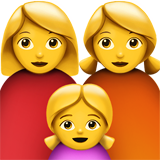 gezin: vrouw, vrouw, meisje (Smileys en mensen - Familie)