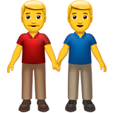 twee mannen hand in hand (Smileys en mensen - Familie)