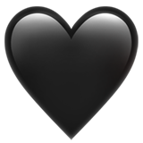 zwart hart (Smileys en mensen - Emotie)