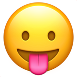 gezicht met uitgestoken tong (Smileys en mensen - Face-neutraal)