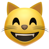 Grinning Cat Face With Smiling Eyes (Smileys & People - Cat-Face)