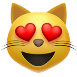 Smiling Cat Face With Heart-Eyes (Smileys & People - Cat-Face)