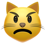 rosto de gato mal-humorado (Smileys & Pessoas - Cara de Gato)