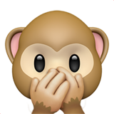 macaco que não fala nada (Smileys & Pessoas - Cara de macaco)