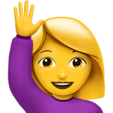 Person Raising Hand (Smileys & People - Person-Gesture)