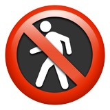 No Pedestrians (Symbols - Warning)