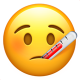 față cu termometru (Smileys & People - Face-Sick)