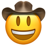 visage avec chapeau de cowboy (Smileys & Personnes - Face-RÃ´le)