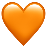 cuore arancione (Faccine e persone - Emozione)