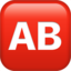Ab Button (Blood Type) Emoji (Apple)