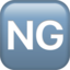 NG-knop Emoji (Apple)