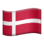 Flagge: Dänemark Emoji (Apple)