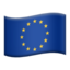 zászló: Európai Unió Emoji (Apple)