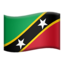 zászló: Saint Kitts és Nevis Emoji (Apple)