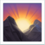 alba sulle montagne Emoji (Apple)